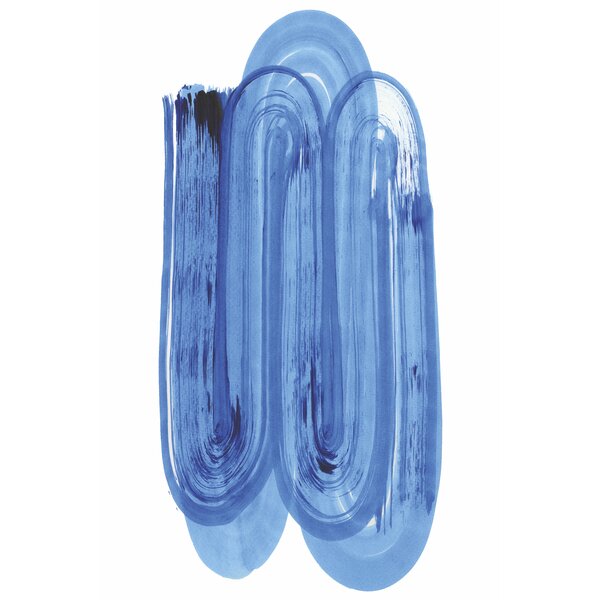 Metro Lane Leinwandbild Blue Swish IV Von Bellissimo Art Wayfair De